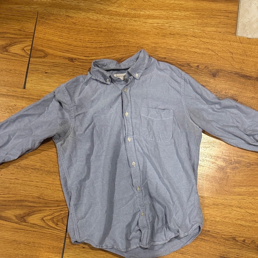 Men's Blue Button-Up Shirt